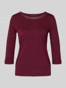 T-shirt met siersteentjes en 3/4-mouwen