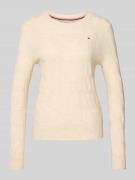 Regular fit gebreide pullover van pure wol