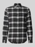 Regular fit flanellen overhemd van puur katoen