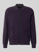 Relaxed fit gebreid jack van viscosemix, model 'HOLE'