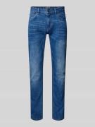 Regular fit jeans in used-look, model 'Nightflight'