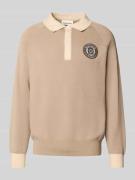 Gebreide pullover met labeldetail