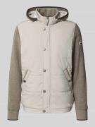 Regular fit gebreid jack met capuchon