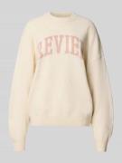 Oversized gebreide pullover met ronde hals