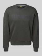 Sweatshirt met labelprint, model 'Crosby'
