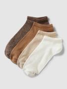 Sneakersokken met labelprint in een set van 4 paar