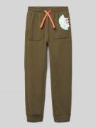 Regular fit sweatpants met klepzakken