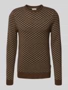 Gebreide pullover met ribboorden, model 'BALEN'
