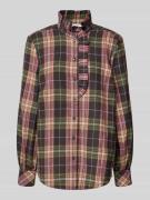 Regular fit overhemdblouse met ruches