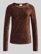 Shirt met lange mouwen in crinkle-look