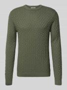 Regular fit gebreide pullover met structuurmotief, model 'KALLE'