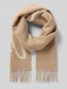 Sjaal van wolmix met franjes, model 'CECY'