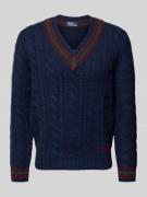 Regular fit gebreide pullover van een mix van wol en kasjmier