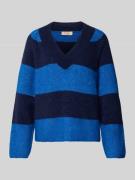 Gebreide pullover van wolmix met streepmotief, model 'Taci'