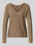 Regular fit gebreide pullover met ribstructuur, model 'ELLEN