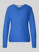 Regular fit gebreide pullover met V-hals, model 'CAMILLA'