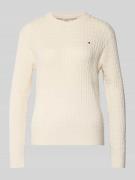 Regular fit pullover met kabelpatroon