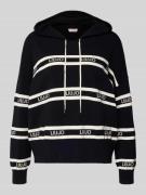 Relaxed fit pullover van viscosemix met logostitching