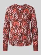 Regular fit blouse van viscose met V-hals