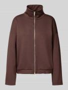 Sweatjack van viscosemix met tweewegsritssluiting