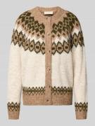 Gebreid jack met ronde hals, model 'Novala'