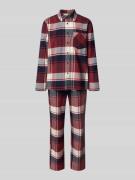 Pyjama met borstzak en knoopsluiting