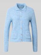 Regular fit gebreid jack met wol en opgestikte zakken