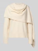Gebreide pullover met sjaal