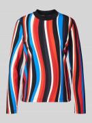 Shirt met lange mouwen met elastische ronde hals