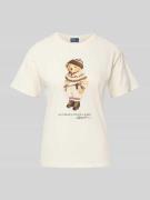 T-shirt met motiefprint en ronde hals