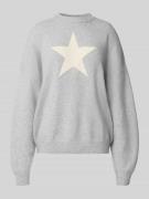 Oversized gebreide pullover met ronde hals