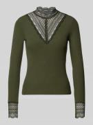 Slim fit shirt met lange mouwen van viscosemix, model 'TILDE'