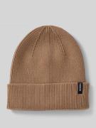 Gebreide muts van viscosemix in riblook