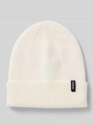 Gebreide muts van viscosemix in riblook