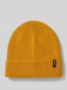 Gebreide muts van viscosemix in riblook