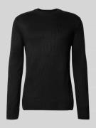 Regular fit gebreide pullover van ribtricot