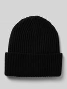Ribgebreide beanie, model 'HEXO'