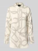 Regular fit blouse met lange mouwen van satijn