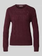 Regular fit gebreide pullover van pure wol