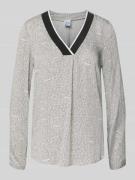 Blouseshirt van viscose met V-hals