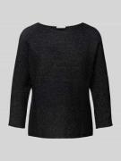 Relaxed fit gebreide pullover van katoenmix