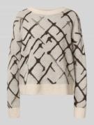 Gebreide pullover met ribboorden