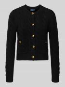 Cardigan van een mix van lanawol en kasjmier met kabelpatroon