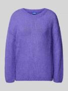Relaxed fit gebreide pullover met alpaca, model 'SLOOKINA'