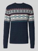 Gebreide pullover met ribboorden