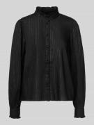 Regular fit blouse met lange mouwen van viscosemix, model 'BUMPY'