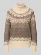 Gebreide pullover met ribboorden, model 'Merla'
