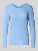 Regular fit shirt met lange mouwen van katoenmix