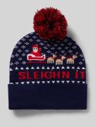 Beanie met labelprint