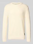 Relaxed fit gebreide pullover van katoenmix